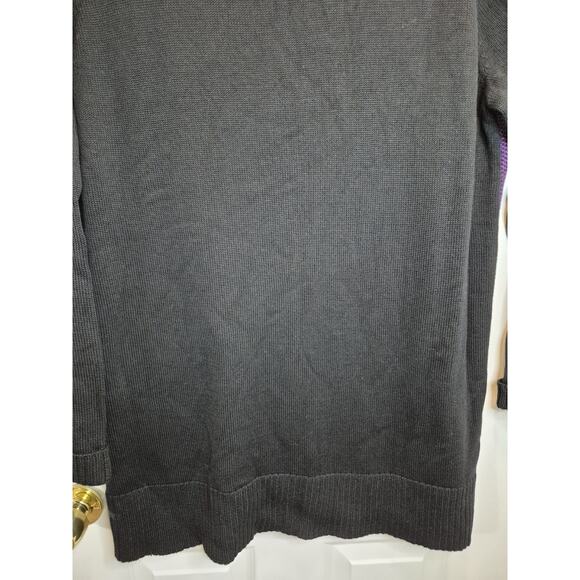 Woman Within Purple & Black Checkered Knit Crewneck Sweater Size 18/20 - Picture 7 of 7